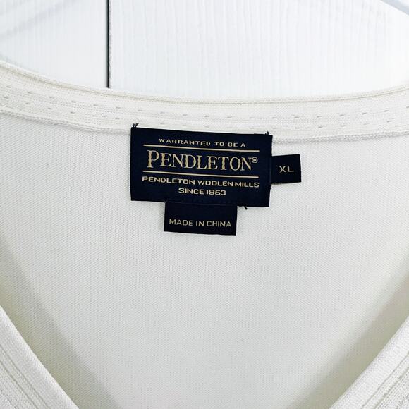 Pendleton Silk Blend Ivory Knit Top - Picture 3 of 7